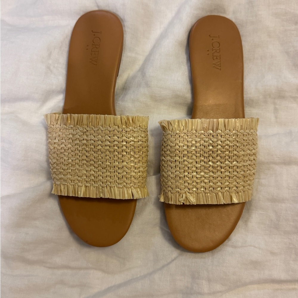J. Crew Women's Tan Slide Sandals
